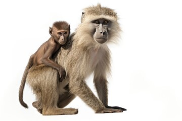 Obraz premium Baboons wildlife monkey mammal.