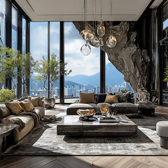 high-end luxury mansions in the city with beautiful views