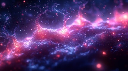 Fototapeta premium background with purple waves and light red dots