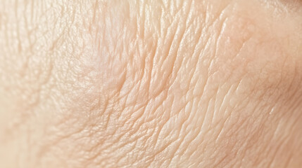 Fototapeta premium Close up macro photo of elderly human skin texture showing wrinkles, lines, and pores