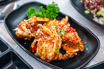 Fototapeta premium Korea food. Spicy Marinated Crab