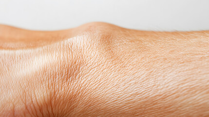 Naklejka premium Close up of middle aged woman hand with wrinkled skin