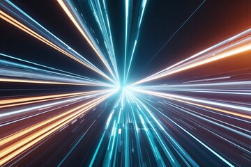 Fototapeta premium Futuristic Energy Visualization: Abstract Light and Stream Flow
