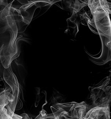 smoke on black background