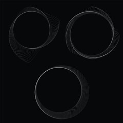 Fototapeta premium Dots in blob Form . Rotate dots circles Vector Illustration .Lots of halftones form a ring . Design element . Various halftone dots forming round frame . Liquid blob shape.Abstract Geometric dot art 