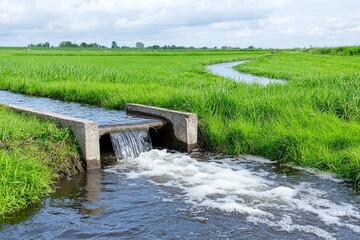 Obraz premium Extreme weather and climate change are affecting ecosystems more frequently and resulting in erosion of rivers' banks during flood events.