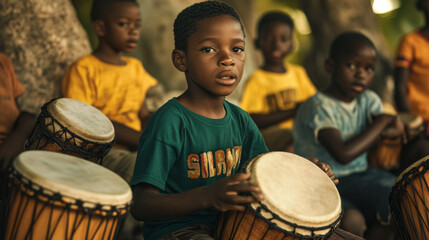 Haitian Drum Workshop, Teaching Children Traditional Rhythms 
