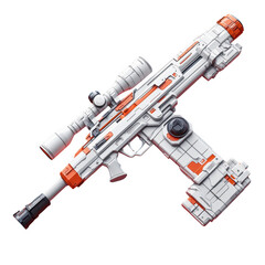 Futuristic Sci-Fi Assault Rifle Weapon Design