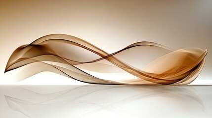 Naklejka premium Abstract Waves of Brown and Beige Colors