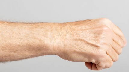 Closeup wrinkled skin hand of elderly woman