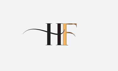 HF, FH , F , H , Abstract Letters Logo Monogram