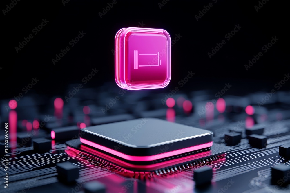 Poster this is an abstract background showing a quantum computing system with a circuit and processor. the 