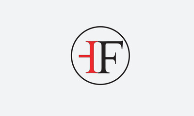HF, FH , F , H , Abstract Letters Logo Monogram