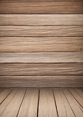 A wooden platform, perfect for product presentation. Created with generative AI technology