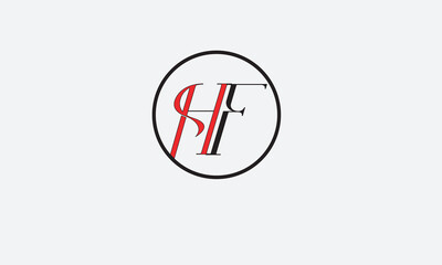 HF, FH , F , H , Abstract Letters Logo Monogram