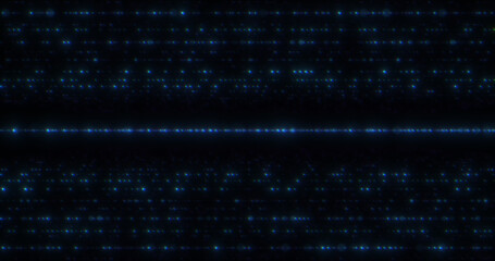 Glow particles abstract background. Beautiful futuristic glittering in space on black background.