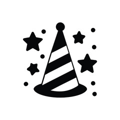 party, party hat, new year-icon. Simple vector sign