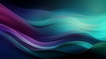 Fototapeta premium digital technology abstract blue green purple gradient curve poster background