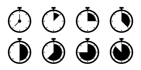 Timer icon set. Timer vector.