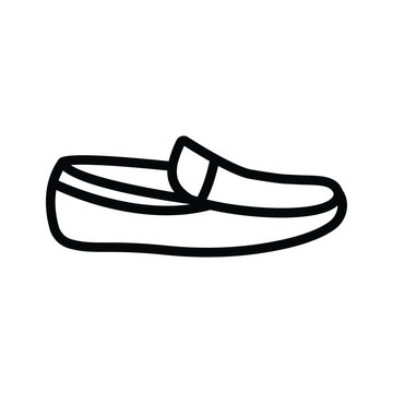 black outline loafer shoe icon clip art preview