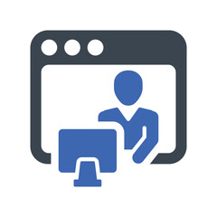 Freelance online work icon
