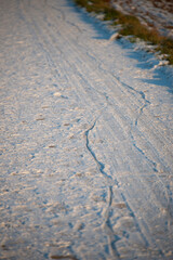 schnee spur straße