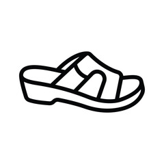 Slipper shoes in modern style, ready to use icon