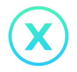 Obraz premium 緑色のグラデーション｜Xアイコン