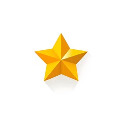 Isolated Minimalistic Yellow Star Graphic Icon logo Symbol Emblem