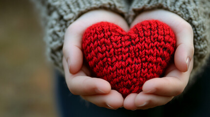 Obraz premium A person holding a handmade gift close to their heart, expressing gratitude and love for the giver.