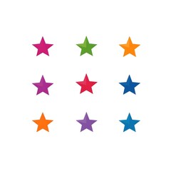 Obraz premium Many Colorful Star Graphic Icon logo Symbol