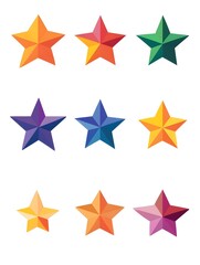 Fototapeta premium Many Colorful Star Graphic Icon logo Symbol