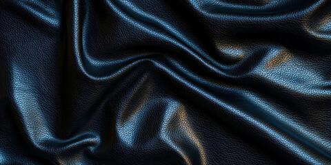 Fototapeta premium A black fabric with a shiny surface