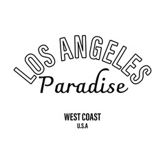 Los Angeles text vector illustrations. For t-shirt prints and other uses.