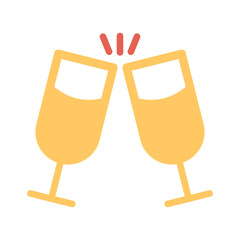 Wine Cheers Vector Icon