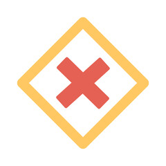 Obraz premium Multiplication Sign Vector Icon