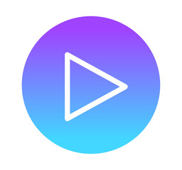 青紫色のグラデーション｜再生ボタン