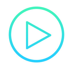 緑色のグラデーション｜再生ボタン