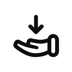 Obraz premium receive icon. Simple vector sign.