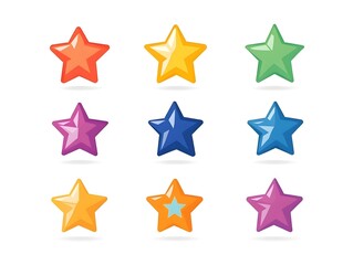 Fototapeta premium Some Colorful Star Graphic Icon logo Symbol