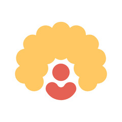 Clown Wig Vector Icon