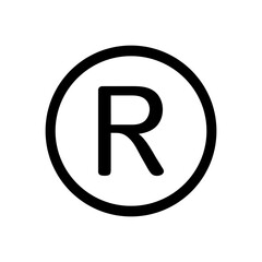 R-icon. Simple vector sign