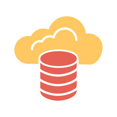Cloud Database Vector Icon