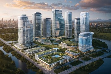 Obraz premium Sustainable Urban Development for Eco-Friendly Future Cities