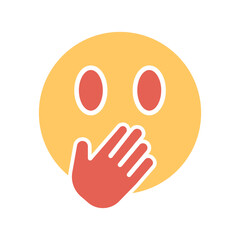Face with Hand Over Mouth Vector Icon