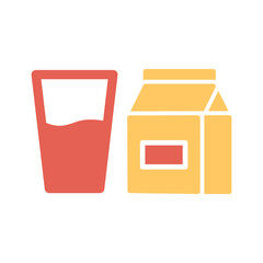 Glass of Milk Vector Icon