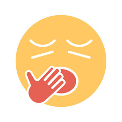 Yawning Face Vector Icon