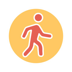 Fototapeta premium Person Walking Vector Icon