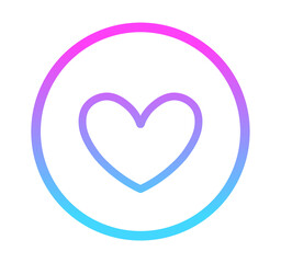 ネオンカラーのグラデーション｜ハートマーク