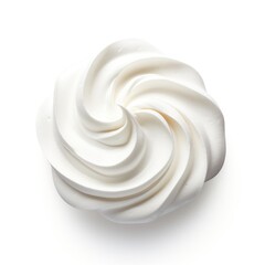Cream dessert icing swirl.